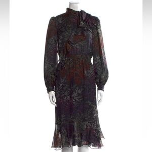 Co. Essentials silk floral midi dress